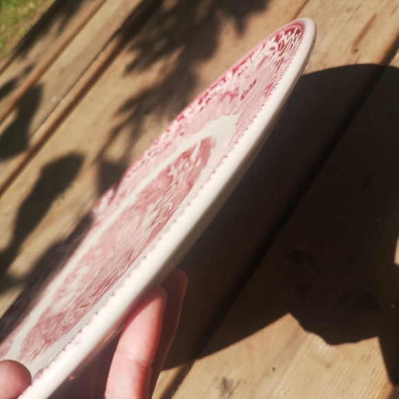 Vintage Mason's Patent Ironstone China Red Vista England 15½" Large Dinner Plate - Picture 8 of 10